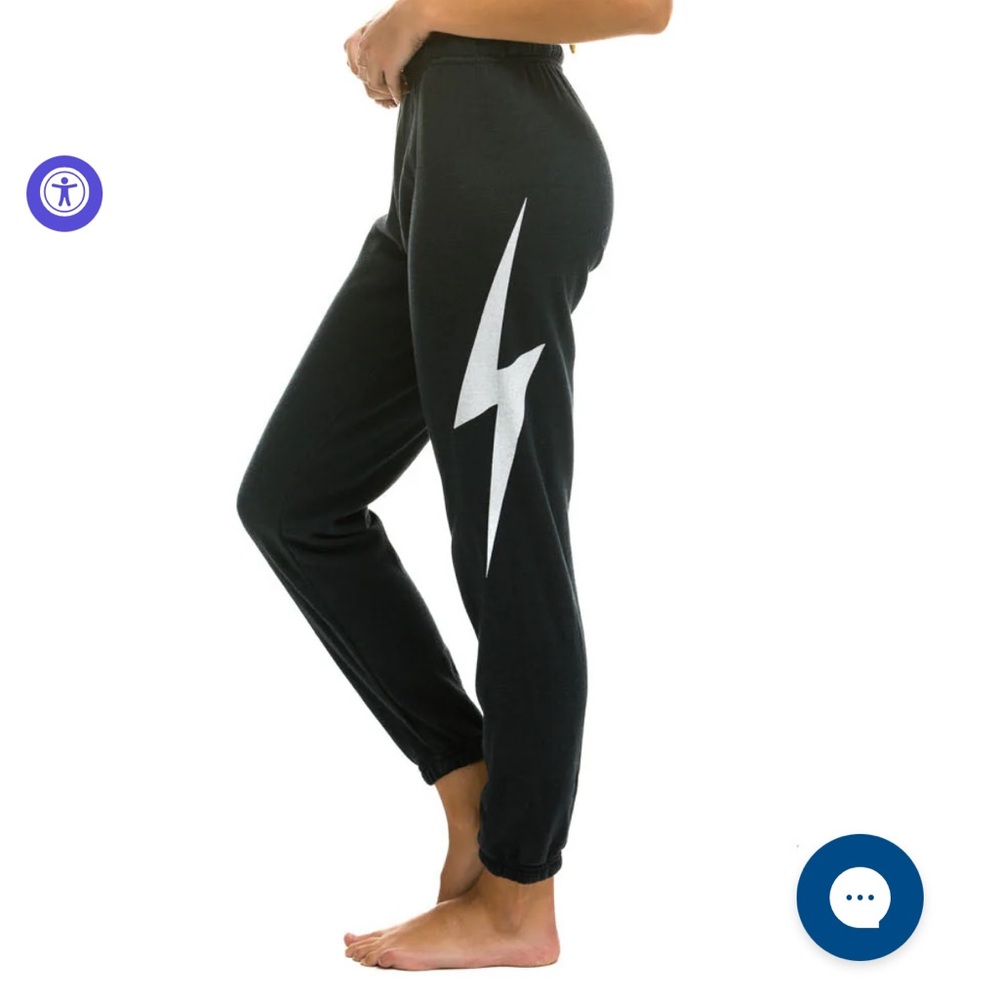 Aviator Nation Dark Grey bolt sweatpants